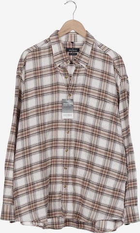 HECHTER PARIS Button Up Shirt in XXXL in Beige: front