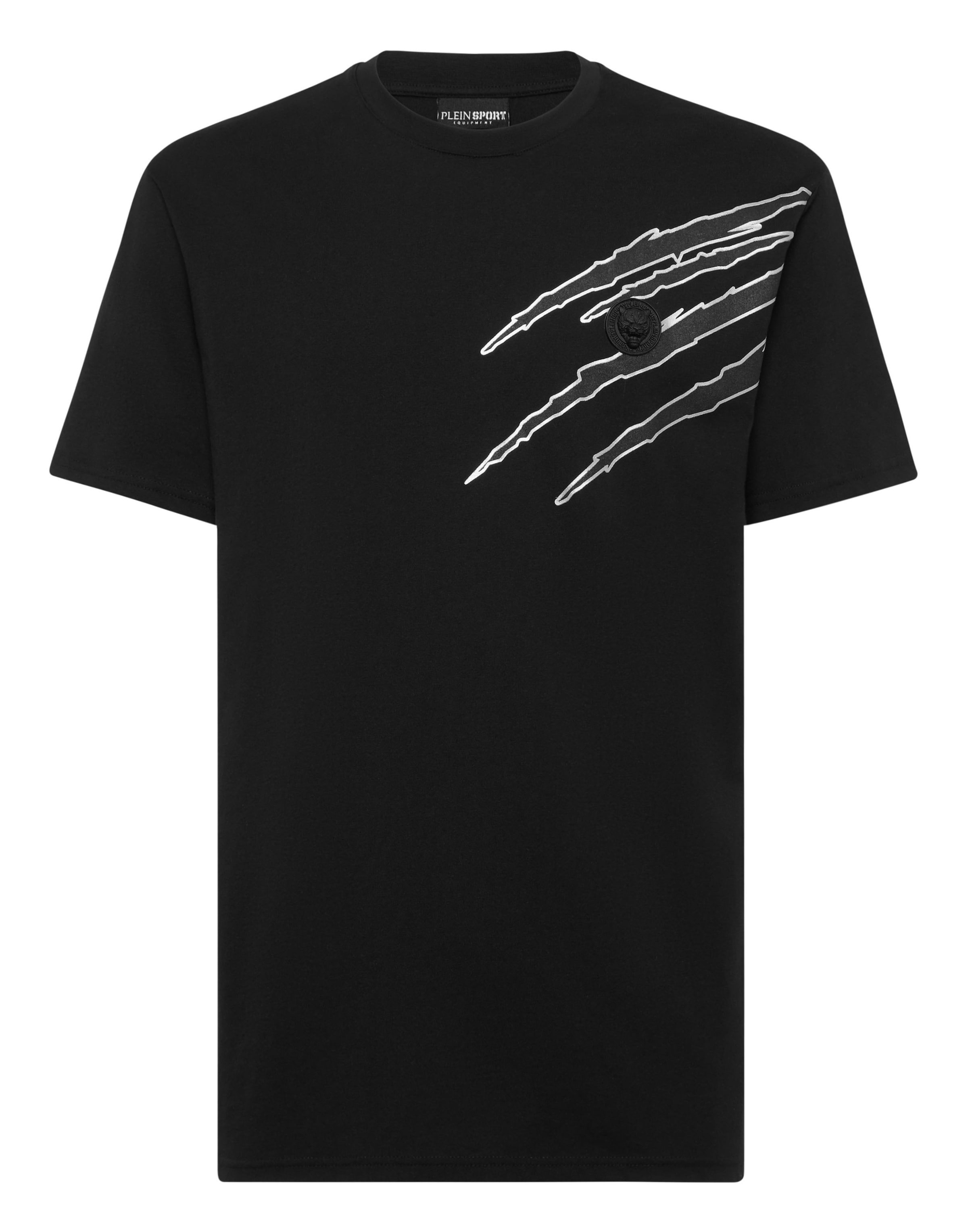 Plein Sport Shirt 'Scratch' in Zwart: voorkant