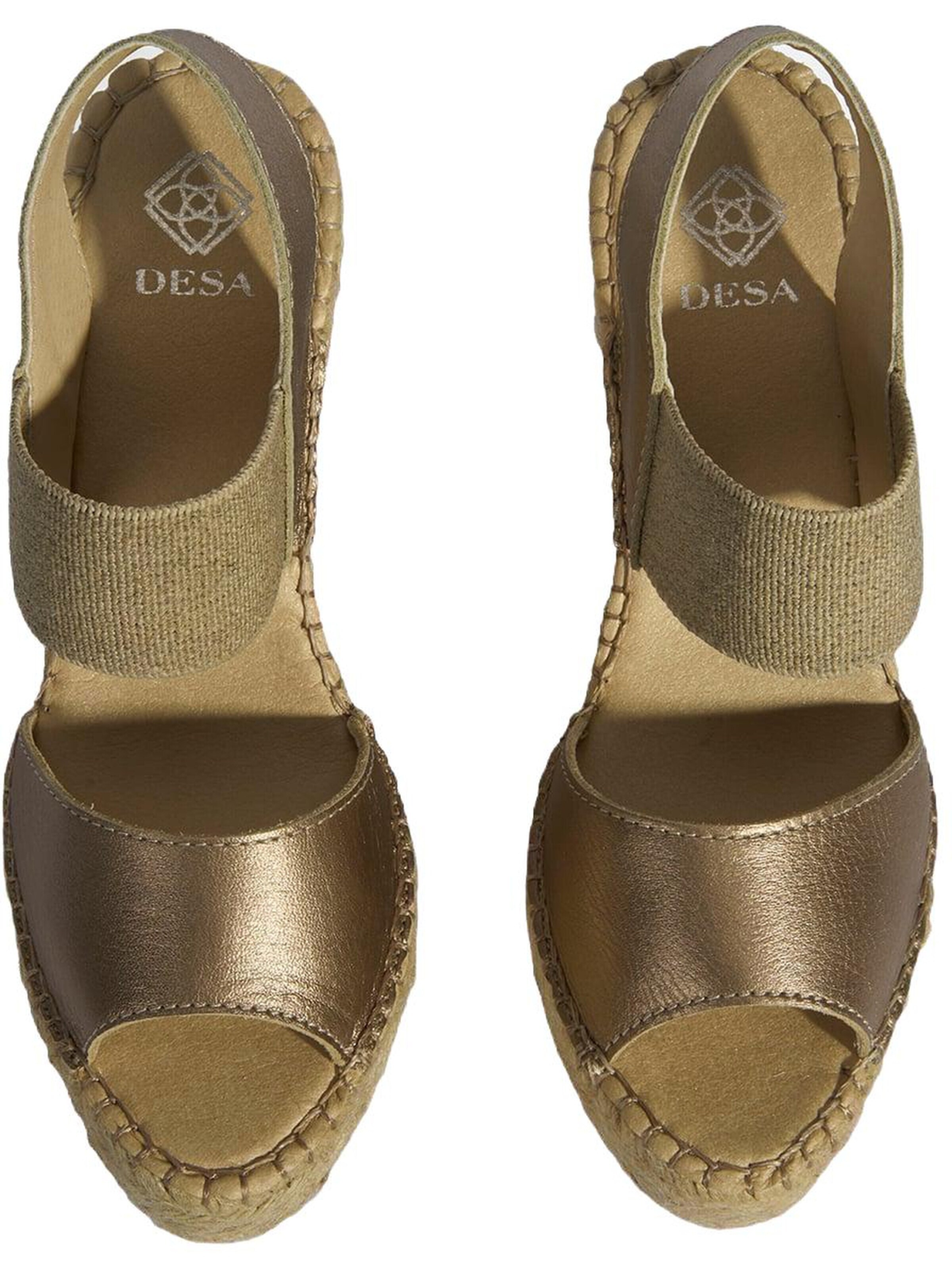 Desa Sandal 'Keil-Espadrilles' in Gold
