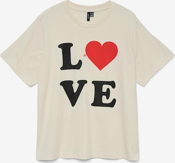 VERO MODA Тениска 'VALERIE CATY' в бежово: отпред