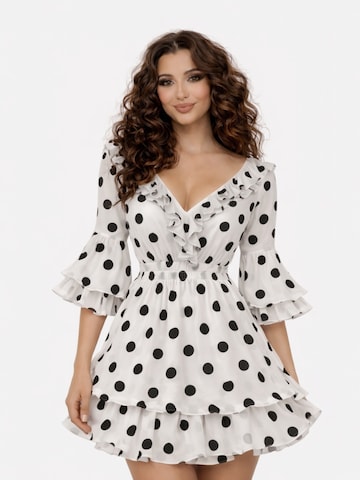 Elena Athanasiadou Cocktailmekko 'Dress Polka Grace' värissä valkoinen: etupuoli