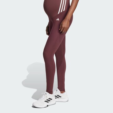Skinny Pantalon de sport 'Optime Essentials' ADIDAS PERFORMANCE en rouge