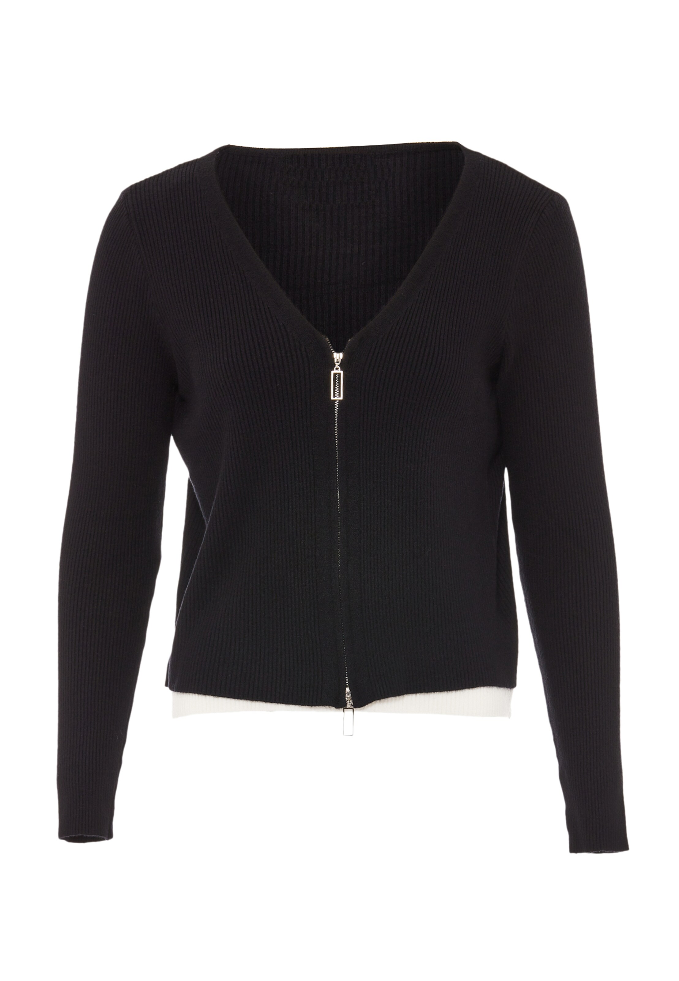 CHANI Gebreid vest in Zwart: voorkant