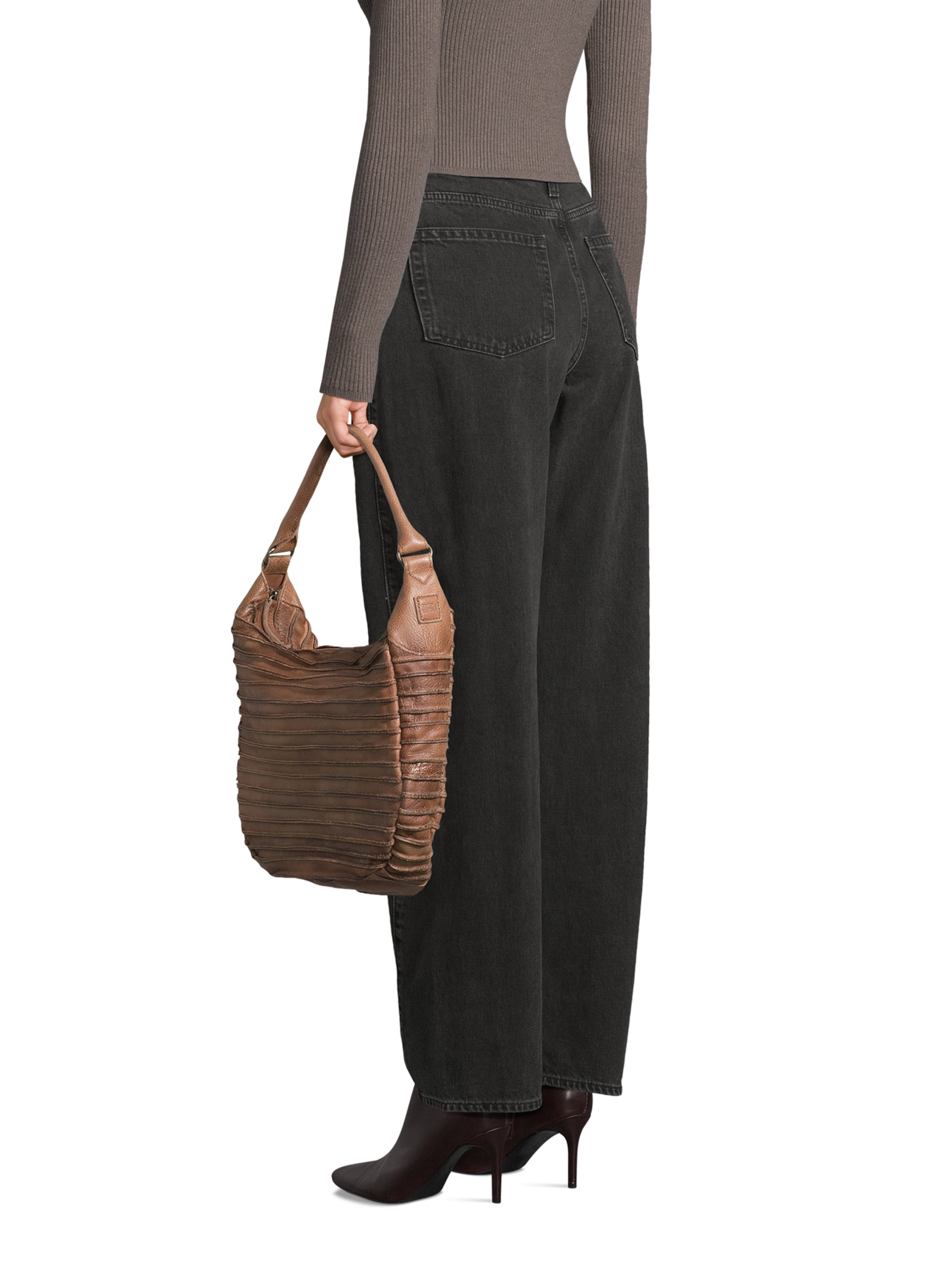 FREDsBRUDER Shoulder bag 'Riffeltier' in Brown