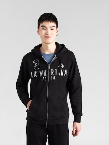 juoda La Martina Džemperis 'MBF305': priekis