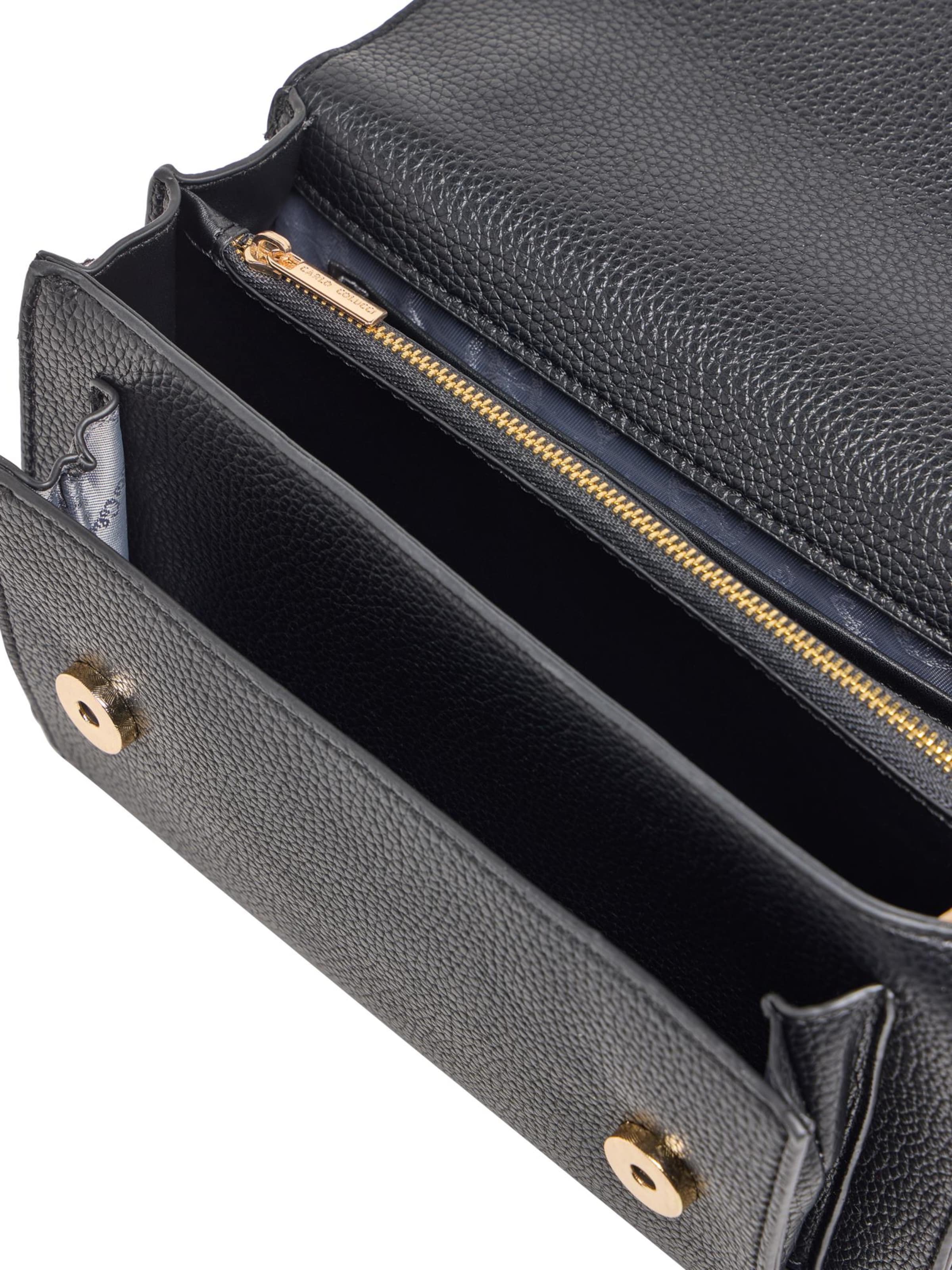 Carlo Colucci Schultertasche 'Elsler' in Schwarz