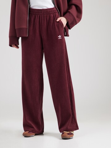 Wide Leg Pantalon 'ESS' ADIDAS ORIGINALS en rouge : devant