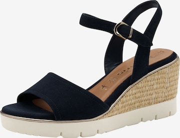 Sandales Tamaris en bleu : devant
