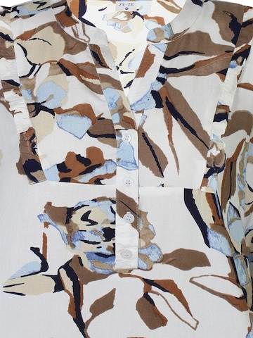 ze-ze Blouse 'Dot 075' in Blauw