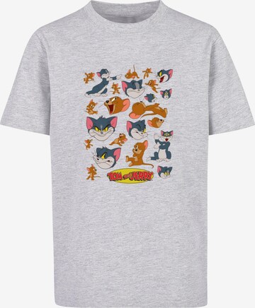 ABSOLUTE CULT Shirt 'Tom And Jerry - Many Faces' in Grey: front
