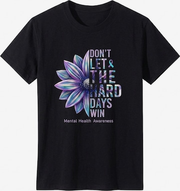 LapaPlus Shirt 'Women's Short Sleeve Shirt Summer Tops' in Zwart: voorkant