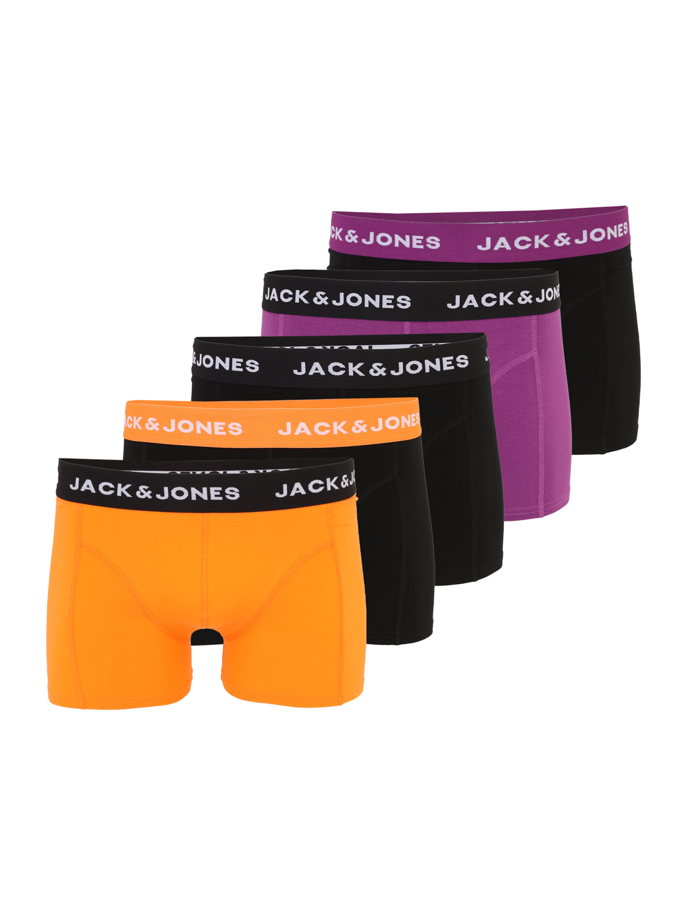 JACK & JONES Boxershorts 'JACZOHAN' in beere / orange / schwarz, Produktansicht