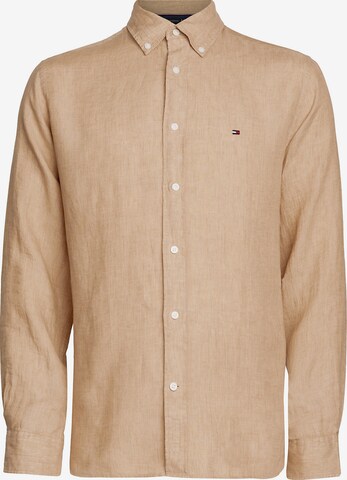 TOMMY HILFIGER Button Up Shirt in Beige: front