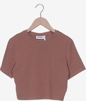 WEEKDAY Top & Shirt in M in Brown: front