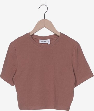 WEEKDAY T-Shirt M in Braun: predná strana