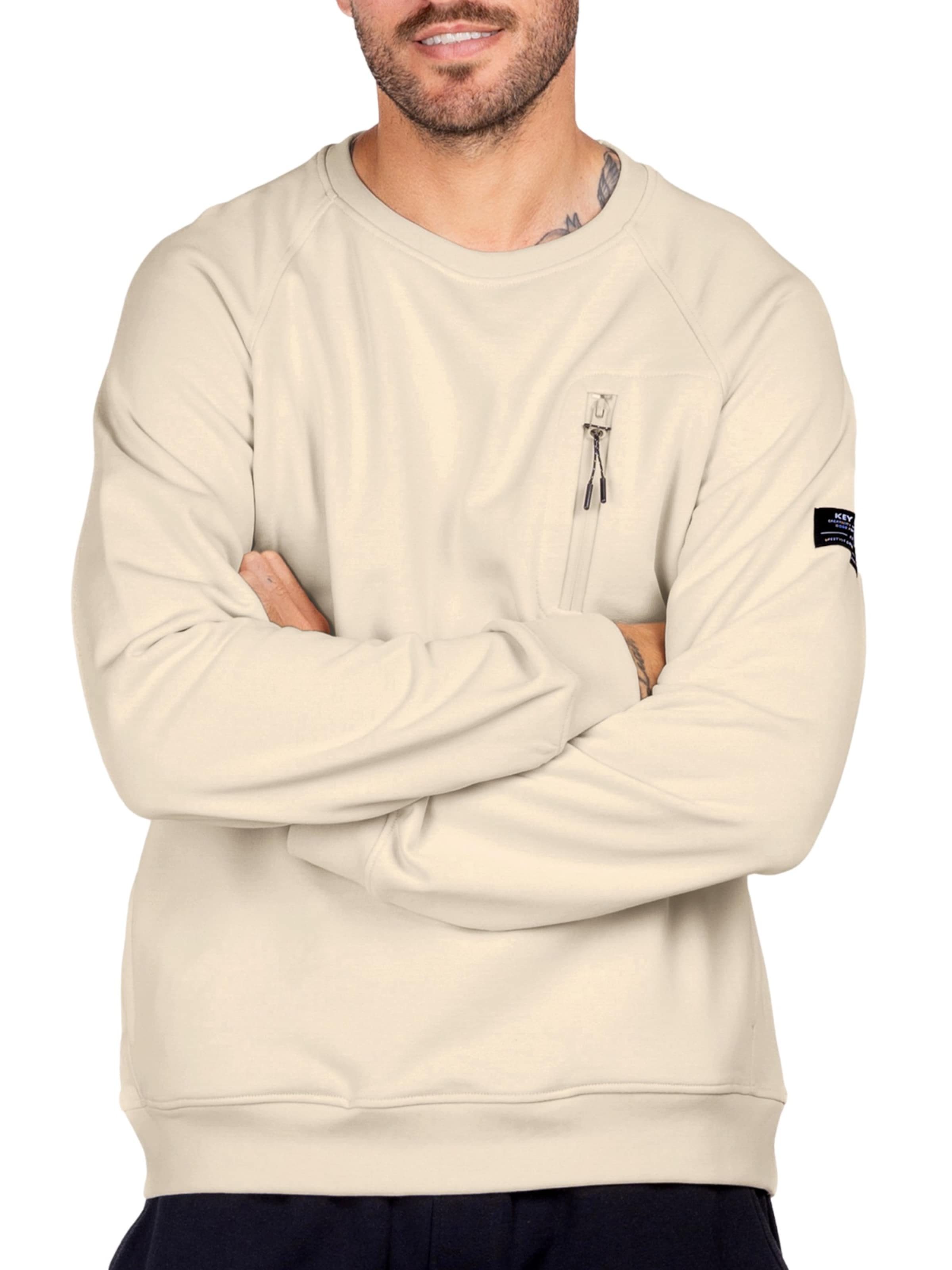 Key Largo Sweatshirt 'KLFINAL' in Beige