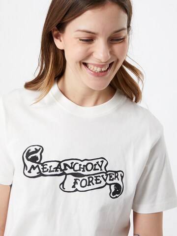 IN PRIVATE Studio Shirt 'MELANCHOLY FOREVER' in White