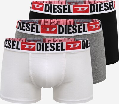DIESEL Boxershorts 'Damien' in grau / rot / schwarz / weiß, Produktansicht
