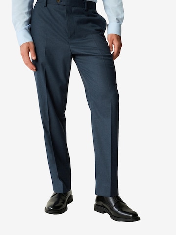 Coupe slim Pantalon à plis Next en bleu : devant