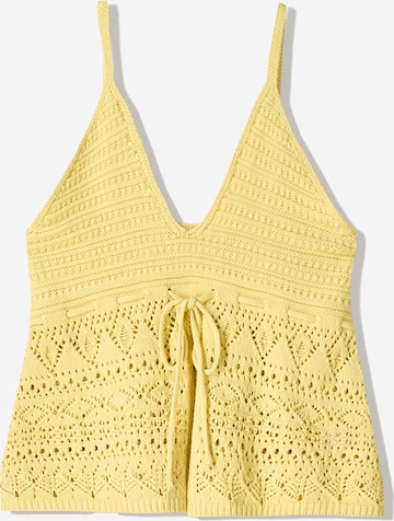BershkaTop s naramenicama - žuta boja: prednji dio