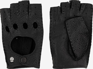 Roeckl Handschoenen met korte vingers 'Meran' in Zwart: voorkant