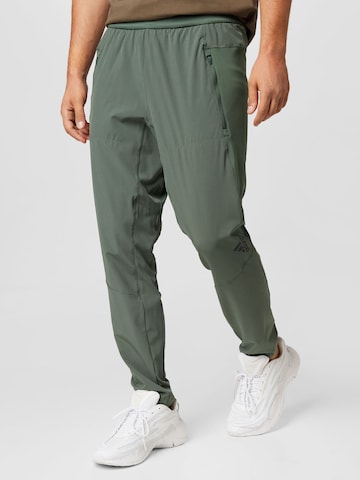 ADIDAS SPORTSWEAR Tapered Sports trousers 'D4T' in Green: front