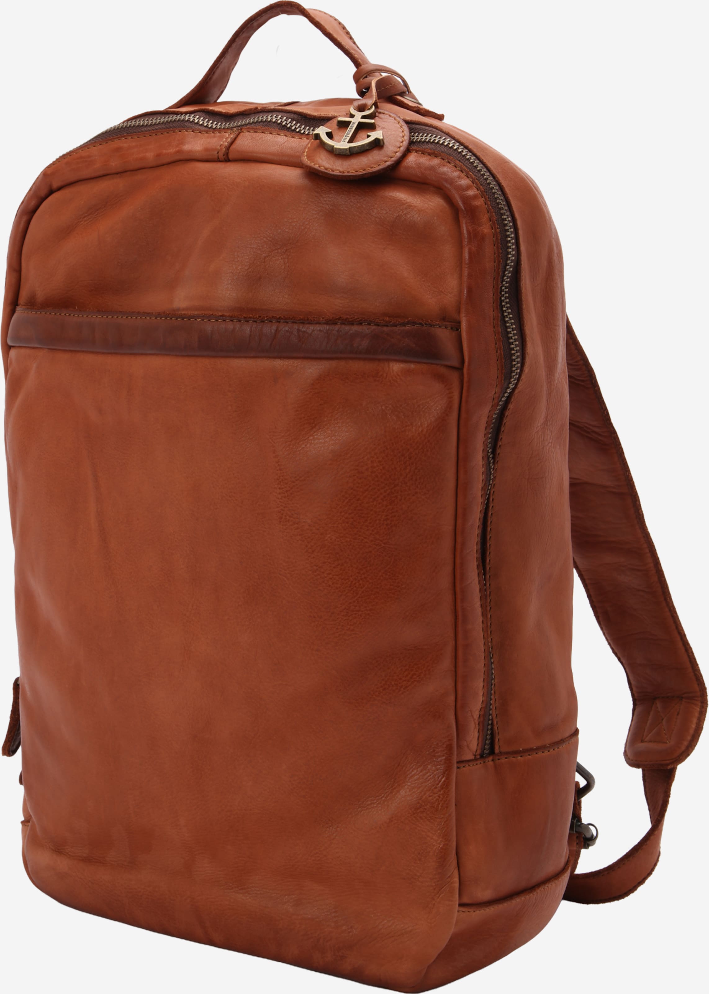 HARBOUR 2nd Small Leather Quilted Backpack Bag Cognac Whiskey Brown Harbour 2nd Backpack  main image 2