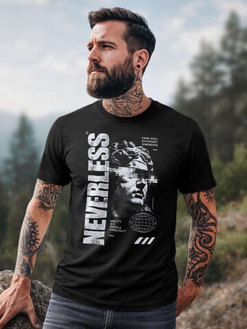 Neverless Shirt 'greek mind' in Black