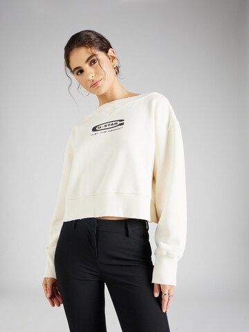 Sweat-shirt G-STAR en beige : devant
