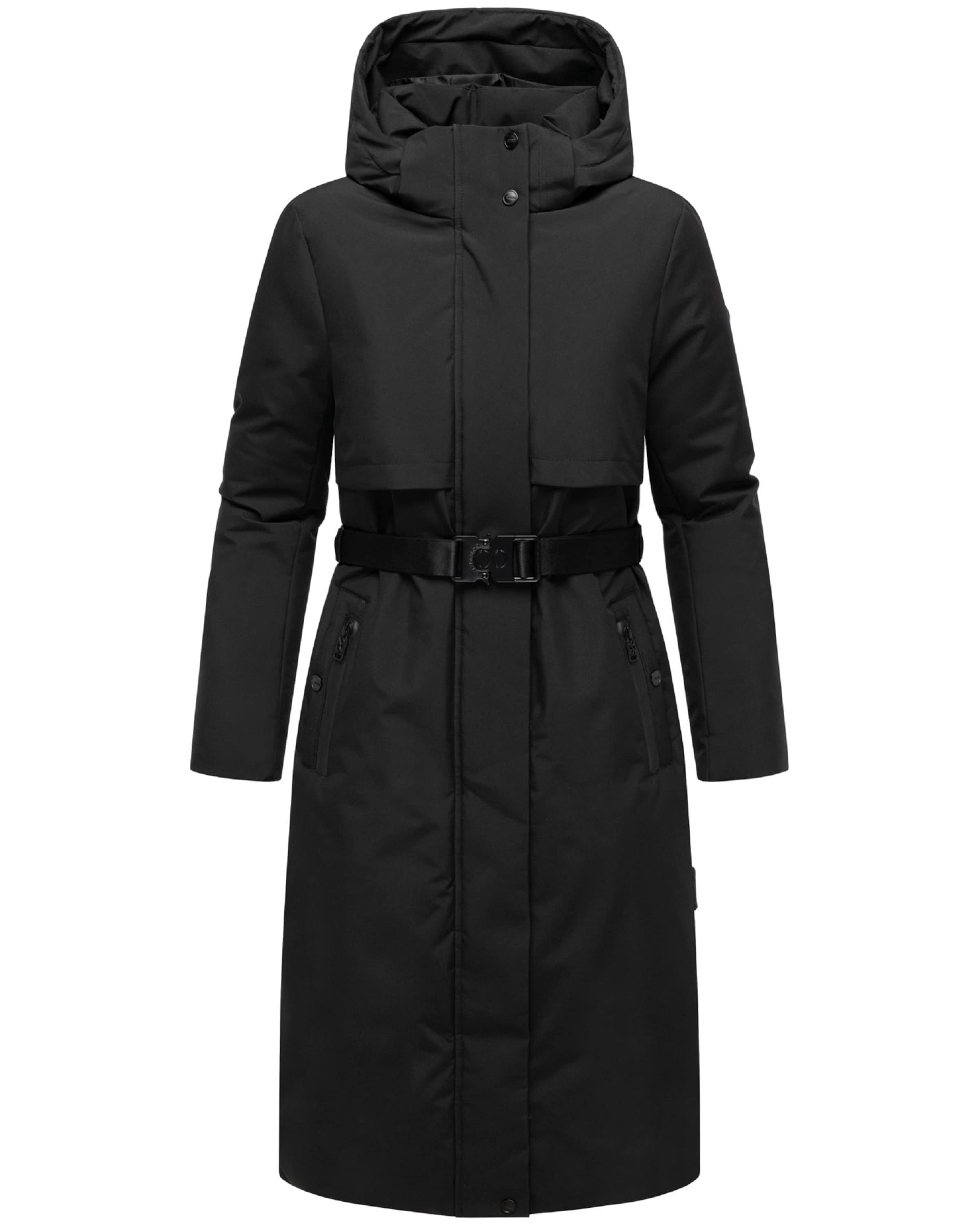 Manteau fonctionnel 'Waldbummler 14' NAVAHOO en noir : devant