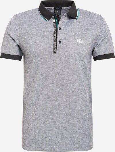 BOSS ATHLEISURE Tričko 'Paule' - tyrkysová / sivá melírovaná / čierna / biela, Produkt