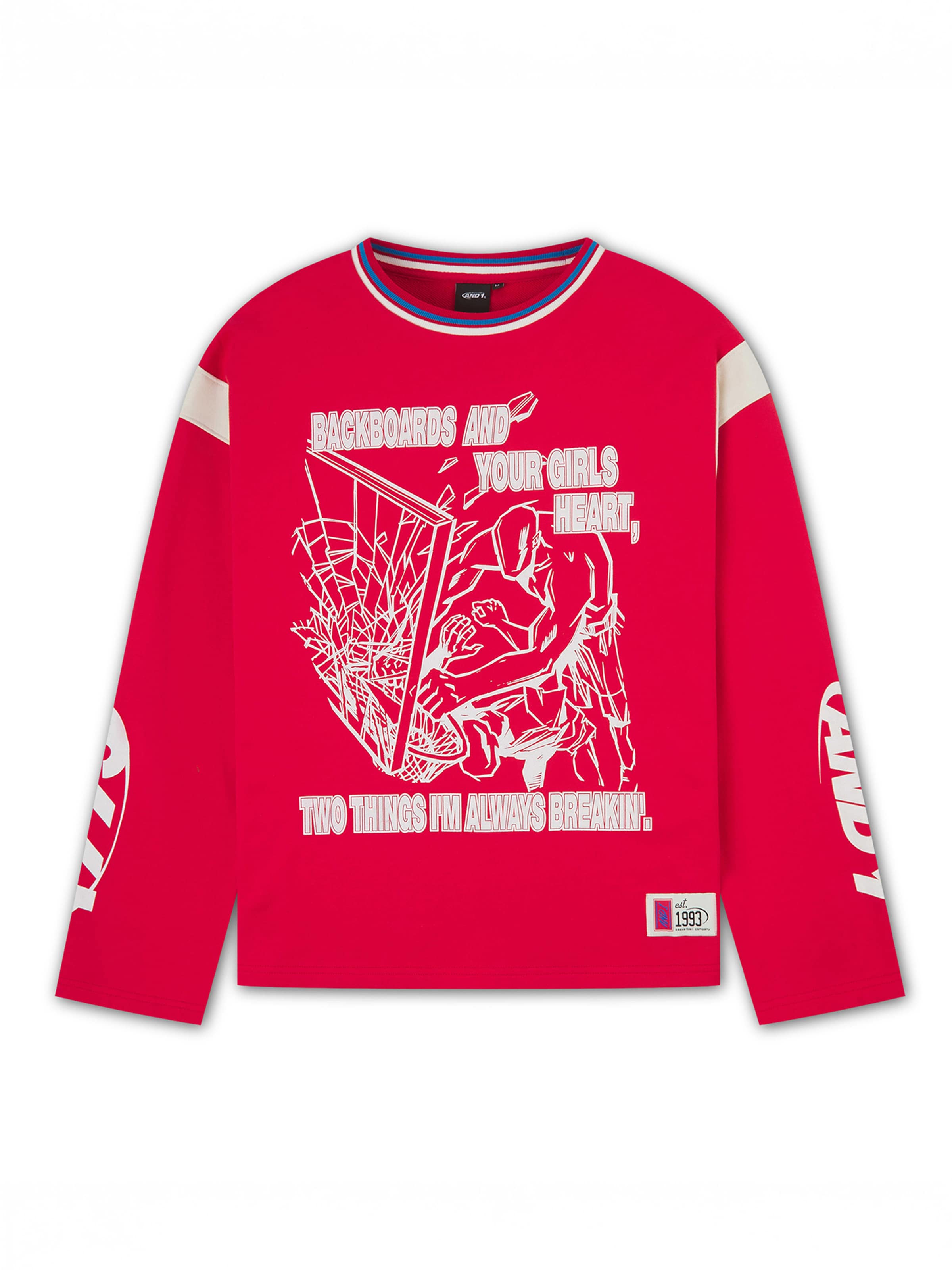 AND1 Bluzka sportowa w kolorze czerwony: przód