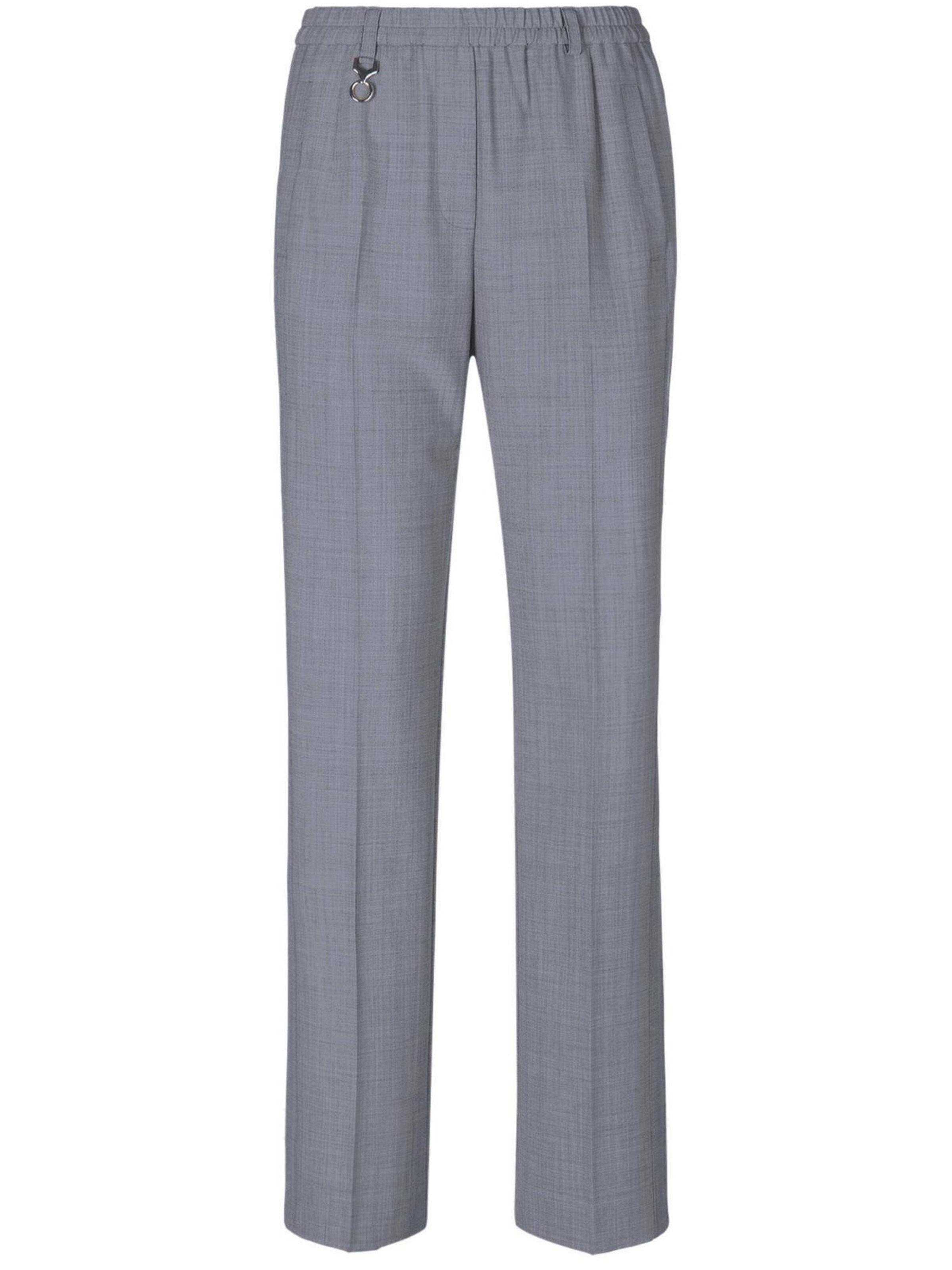 Regular Pantalon à plis Goldner en gris : devant