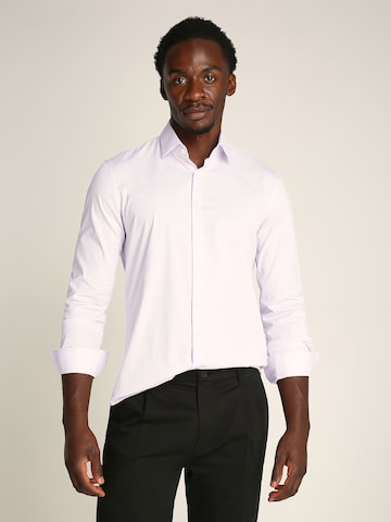 Calvin Klein Slim fit Overhemd in Lila: voorkant