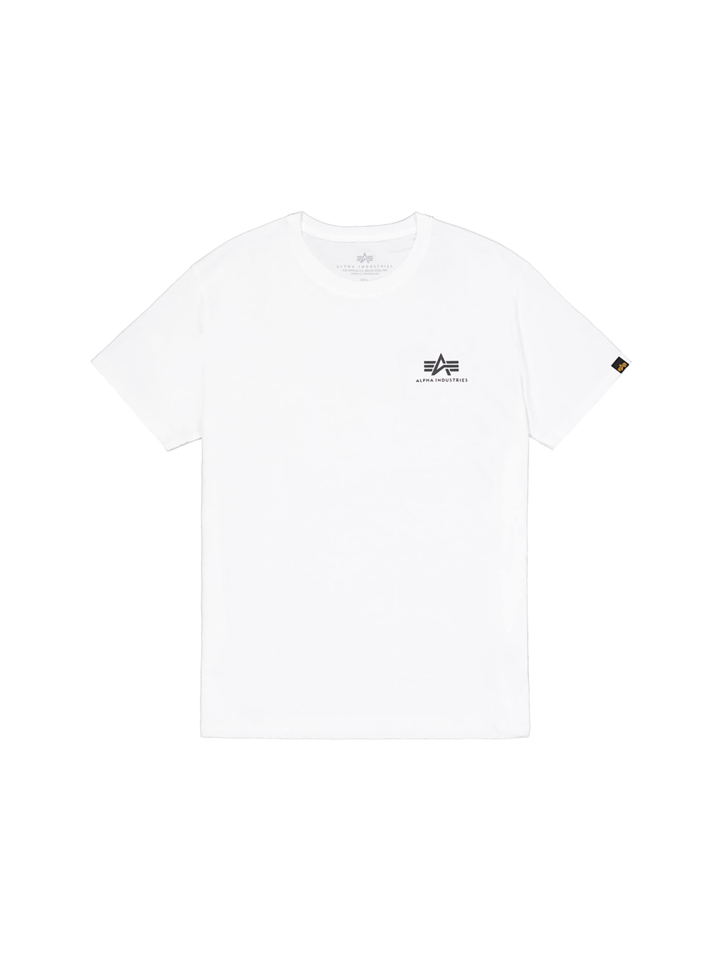 ALPHA INDUSTRIES Shirt 'Basic Small Logo'‌‌ in Weiß: Vorderseite