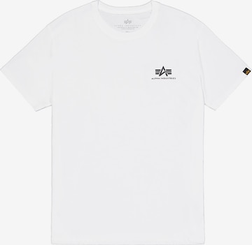 ALPHA INDUSTRIES Shirt 'Basic Small Logo' in Weiß: Vorderseite