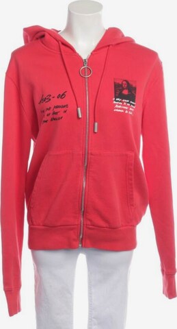 Off-White Sweatshirt & Zip-Up Hoodie in S in Red: front