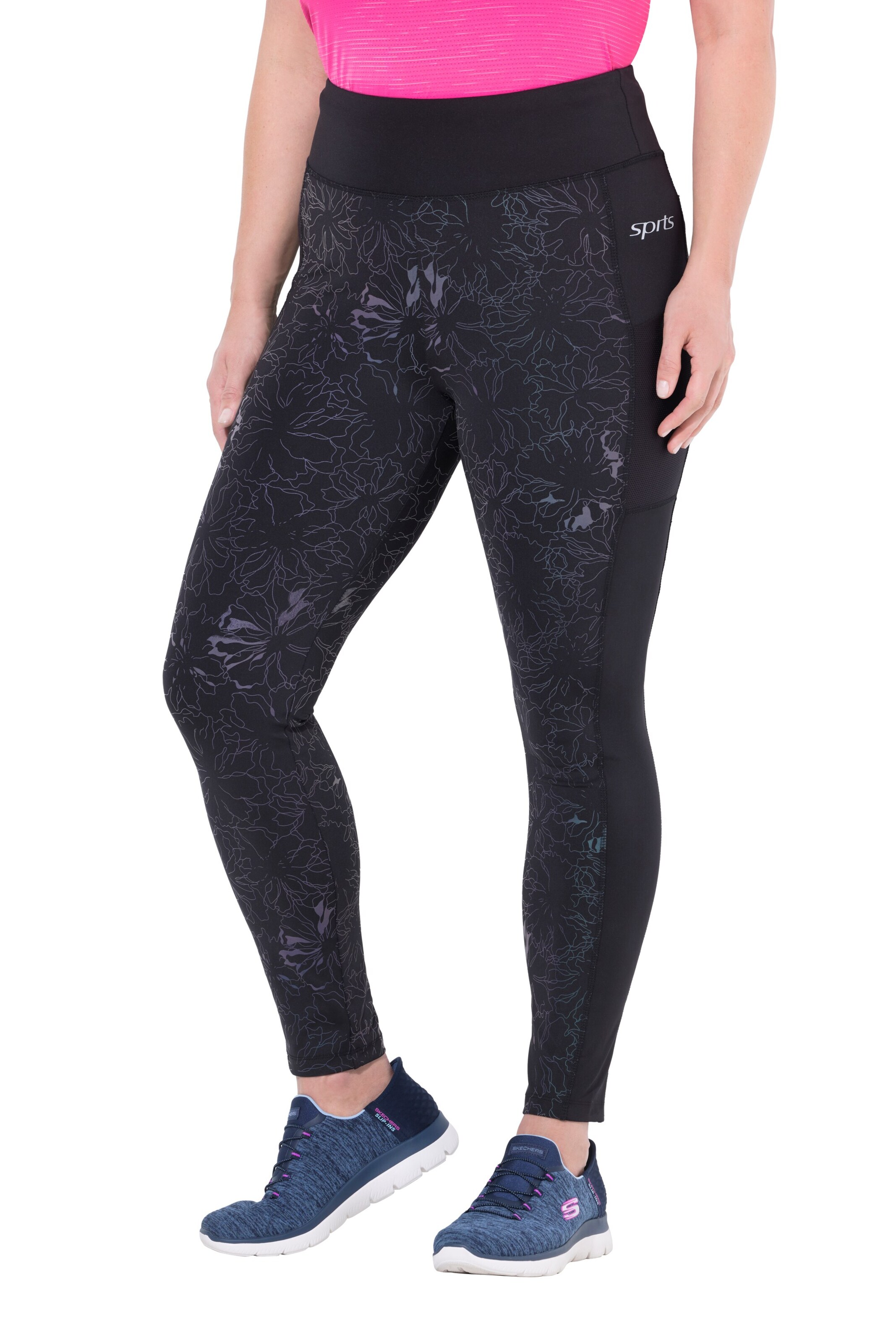 Ulla Popken Skinny Leggings in Black: front