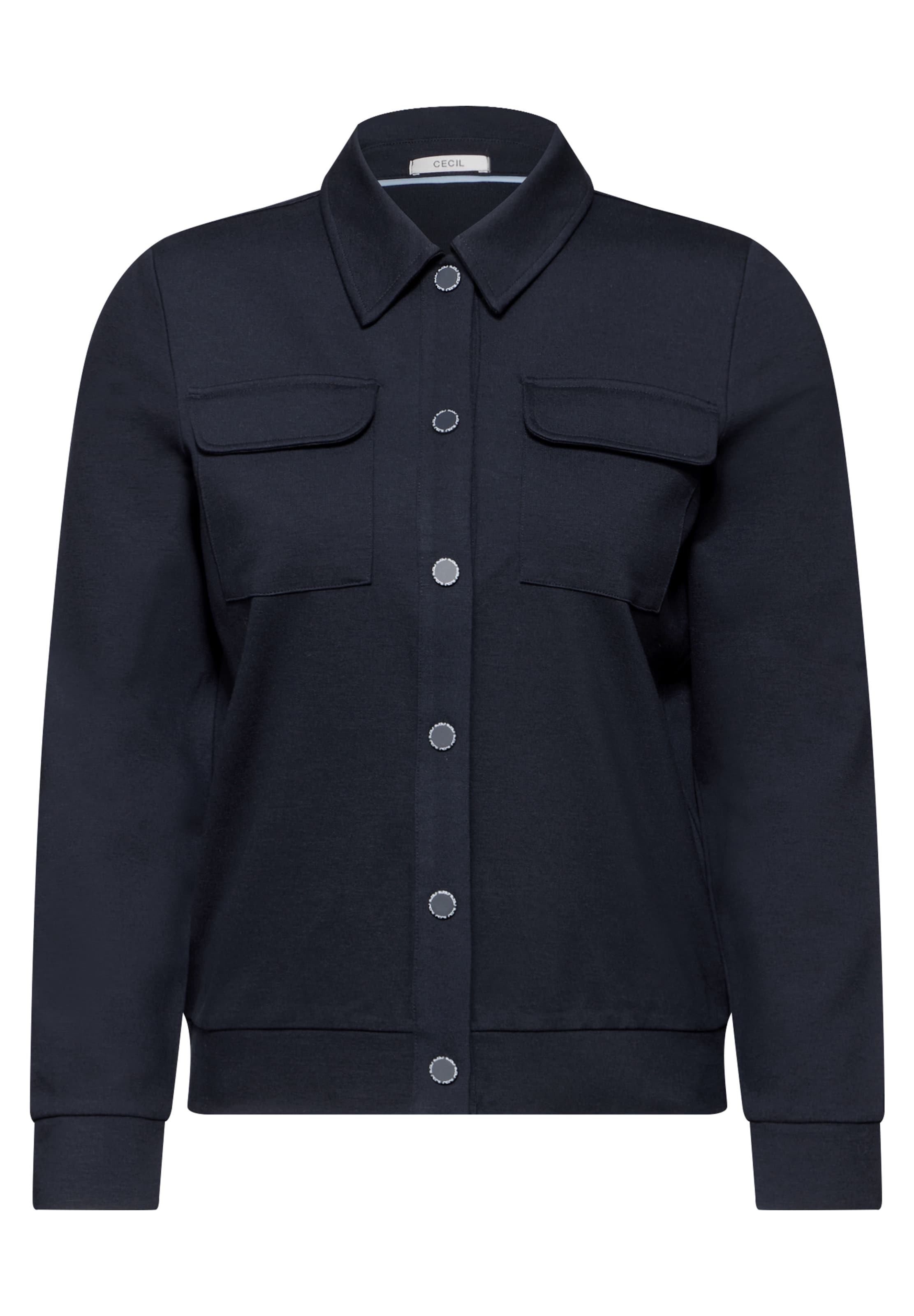 CECIL Zip-Up Hoodie in Blue: front