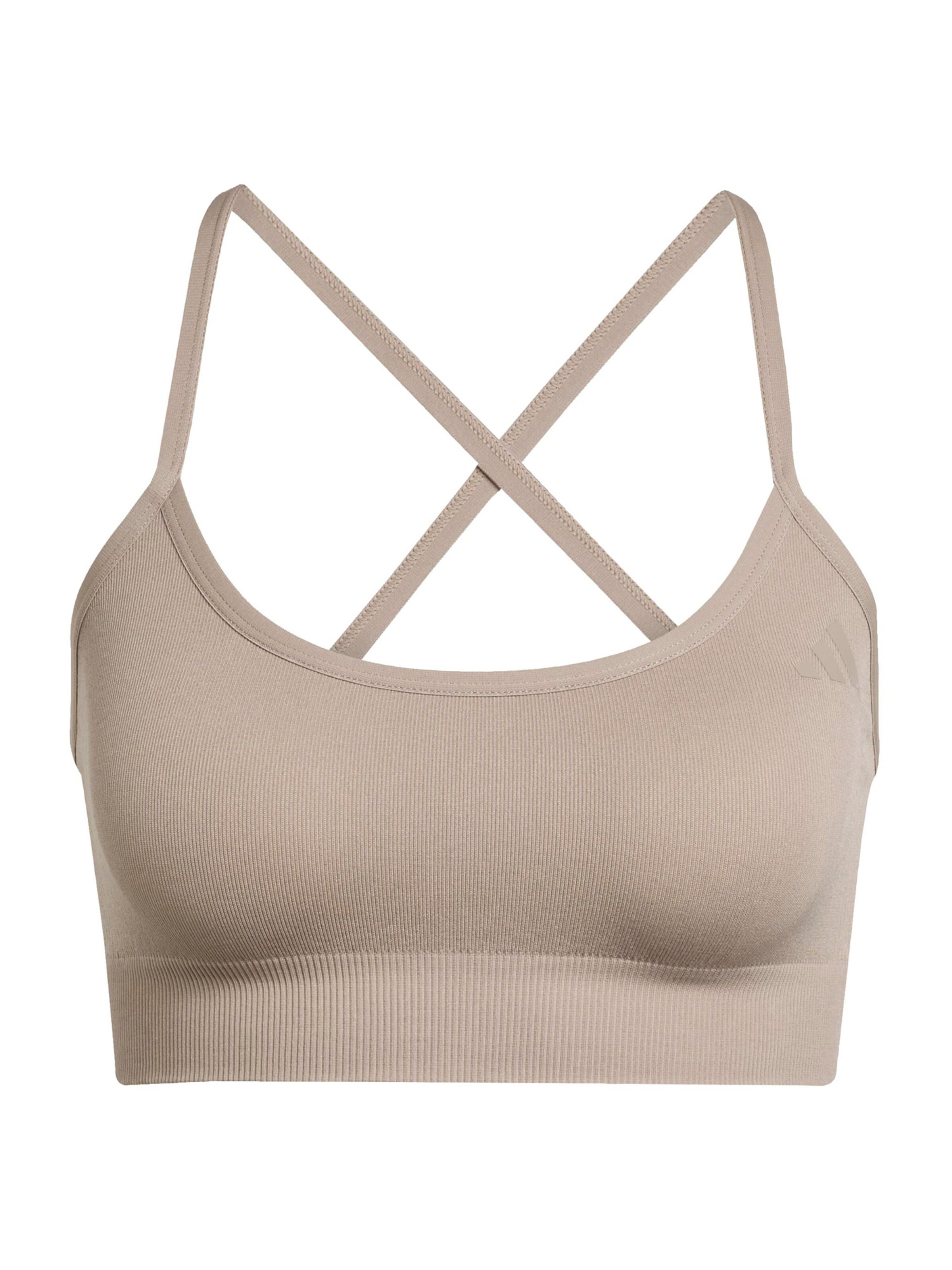 ADIDAS PERFORMANCE Urheilurintaliivit värissä ruskea: etupuoli