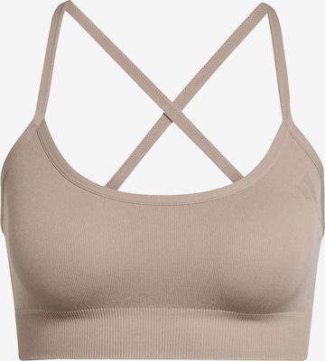 ADIDAS PERFORMANCE Спортивный бюстгальтер в Коричневый: спереди