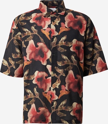 TOPMANComfort Fit Košulja - crna boja: prednji dio