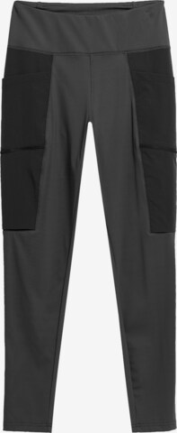 Skinny Pantalon de sport 4F en gris : devant