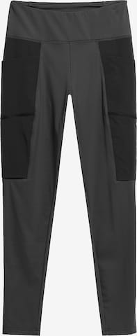4F - Skinny Calças de desporto em cinzento: frente