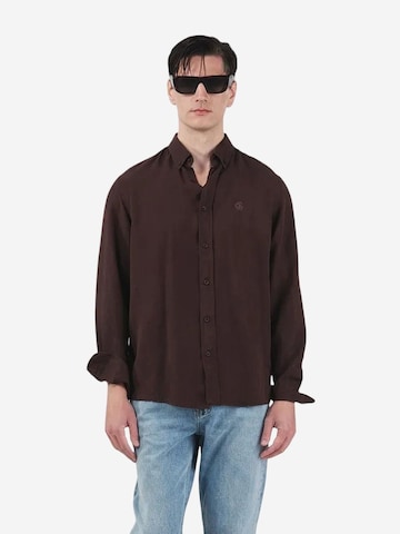 Giesto Comfort fit Button Up Shirt in Brown