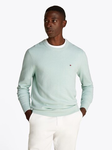 TOMMY HILFIGER Trui 'Essential' in Groen: voorkant