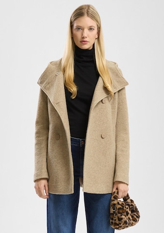 Manteau mi-saison QS en marron : devant