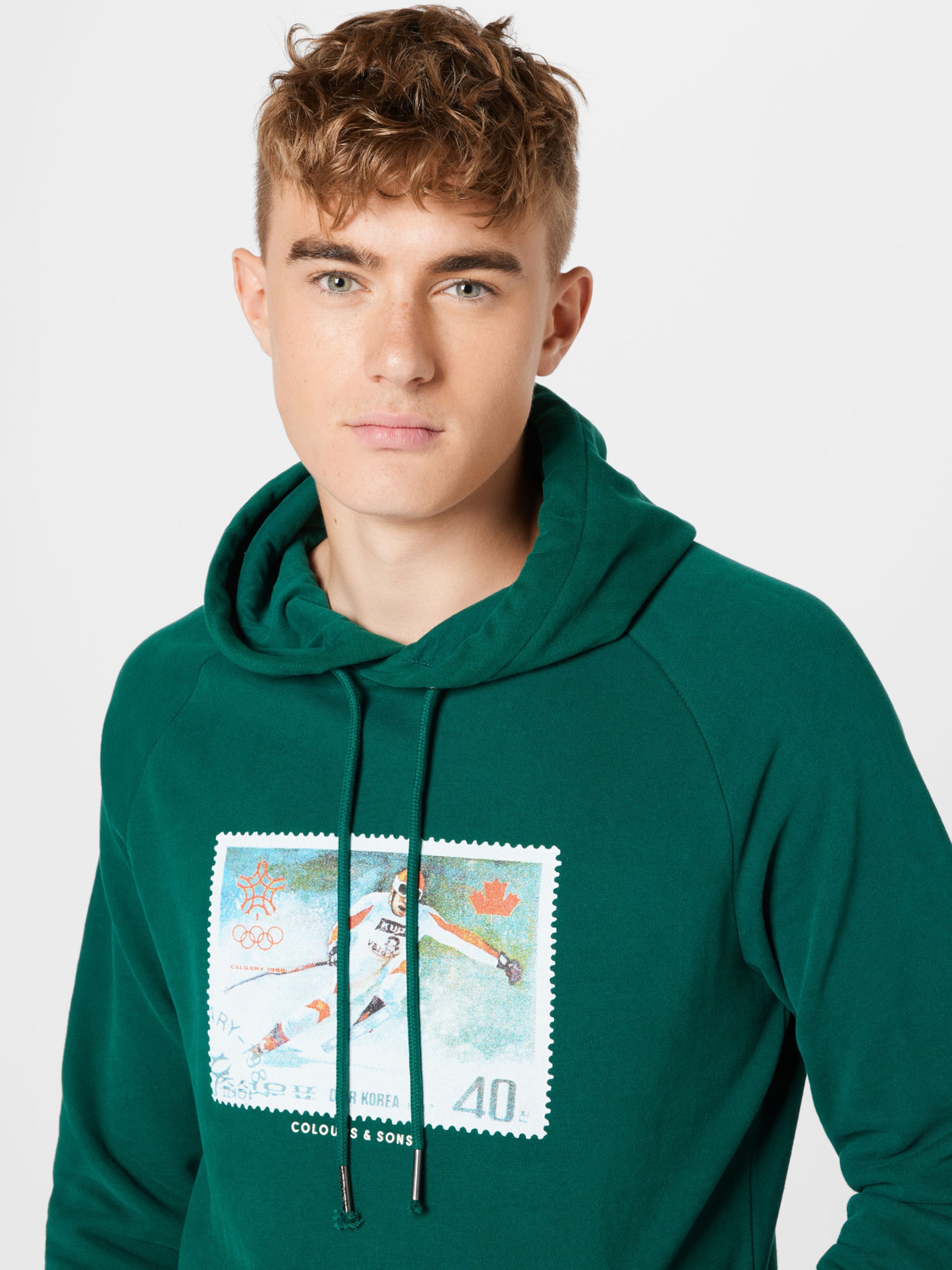 Vêtements Sweatshirt COLOURS & SONS en Vert 