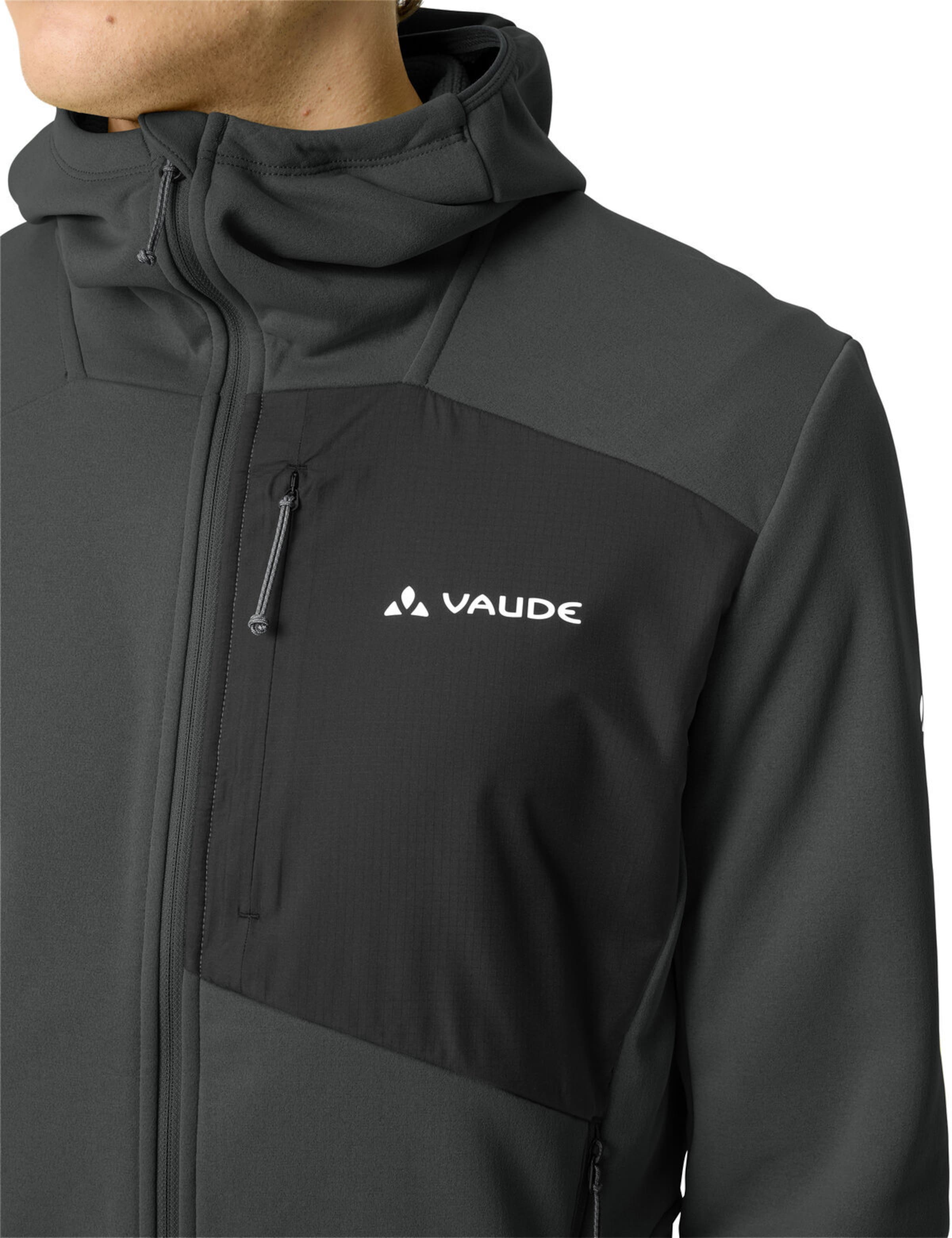VAUDE Athletic fleece jacket 'Monviso III' in Grey