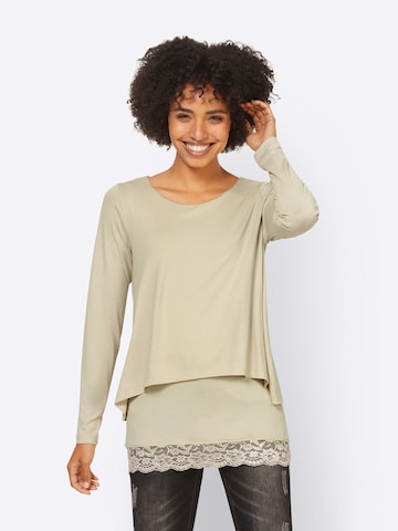 T-shirt heine en beige : devant